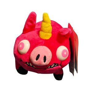 Exploding Kittens Hot Pink Pig-A-Corn 2019 Collectible 11" Plush with Bonus Card